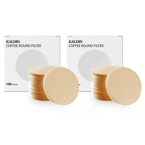 칼딘 모카포트 포터필터 여과지 더치커피기구 올 라운드 필터 브라운 51mm, 2개, 100개입