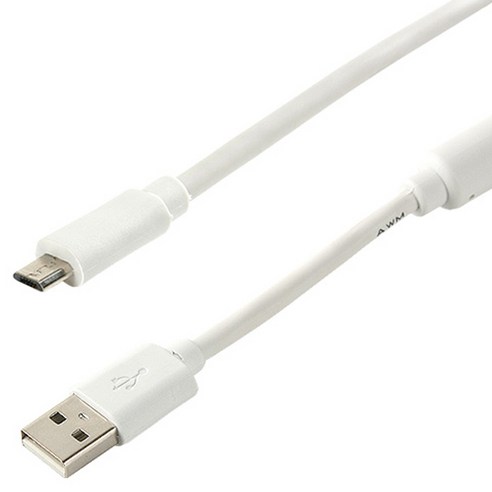 컴스 노이즈 필터 USB 2.0A M Micro USB M 안드로이드 케이블 White IT749, 1개, 1.5m
