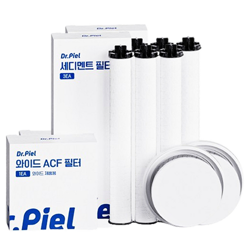 닥터피엘 와이드 샤워기 리필 1차 필터 6p + 2차 필터 2p 세트, 1세트