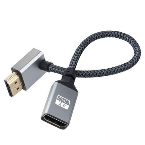 컴스 HDMI 연장 케이블 젠더 MF 4K 60Hz UHD 꺾임형 IH695, 1개