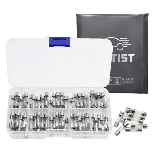 차티스트 차량용 유리관 퓨즈 0.5~30A 100p 세트, 1세트