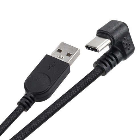 컴스 USB 2.0 A타입-USB 3.1 C타입 꺽임 패브릭 케이블 IH164, 1.8m, 1개