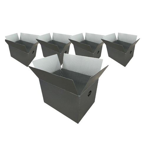 광동 손베임방지 이사박스, 은색, 5개