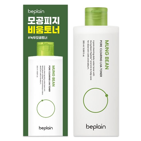 비플레인 녹두 모공 클리어링 라하 토너, 265ml, 1개