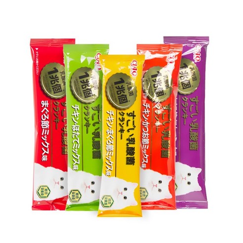 챠오츄르 전연령 고양이 CIAO 스고이유산균 크런키 치킨 버라이어티 P-247K 10p 이미지 4