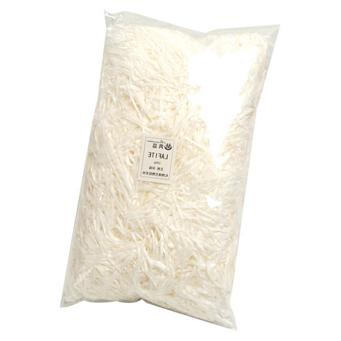 선물 포장 완충재 종이스타핑 100g, 화이트, 1개