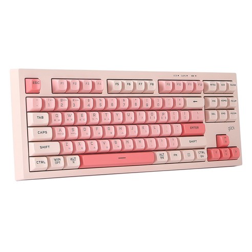 지클릭커 오피스프로 사일런스 M RGB 무선 무소음 방수 블루투스 87키 키보드, CORAL RC2, WK50, 제조사축