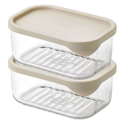 글라스락 모듈러 재료보관 유리용기 750ml, 1개입, 2개