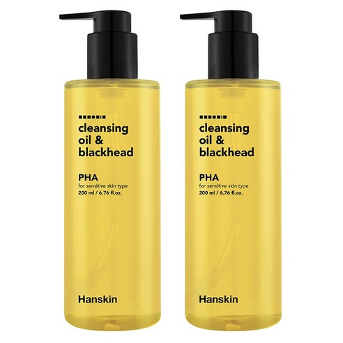 한스킨 클렌징오일 앤 블랙헤드 PHA, 200ml, 2개