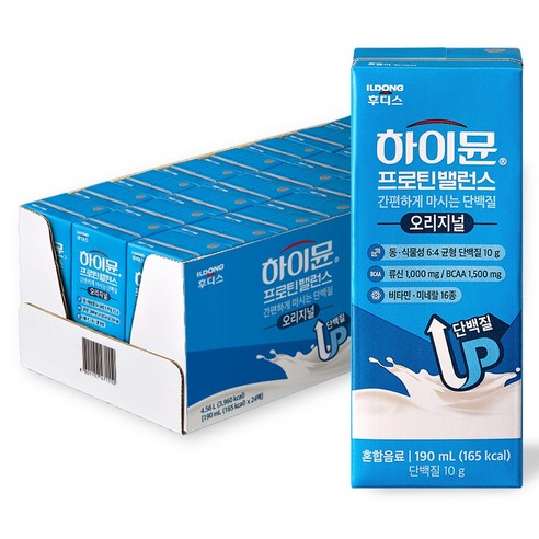 하이뮨 프로틴 밸런스 드링크믹스 RTD 190ml, 24개 솔직 후기 | 실사용자 리뷰 분석 - 상품 이미지 1