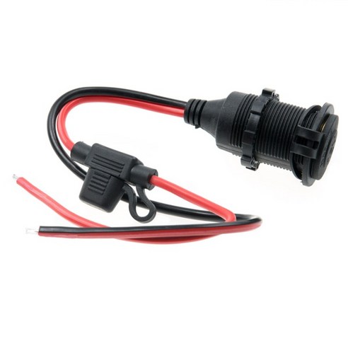 컴스 차량용 시거잭 케이블 보호캡휴즈퓨즈 20A 12V 전용 제작용 30cm, 1개