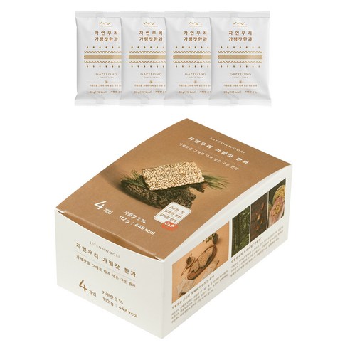 자연우리 가평잣 한과 4p, 112g, 1박스