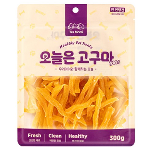 예스몽 오늘은 고구마 강아지 간식, 건조미니고구마, 300g, 1개