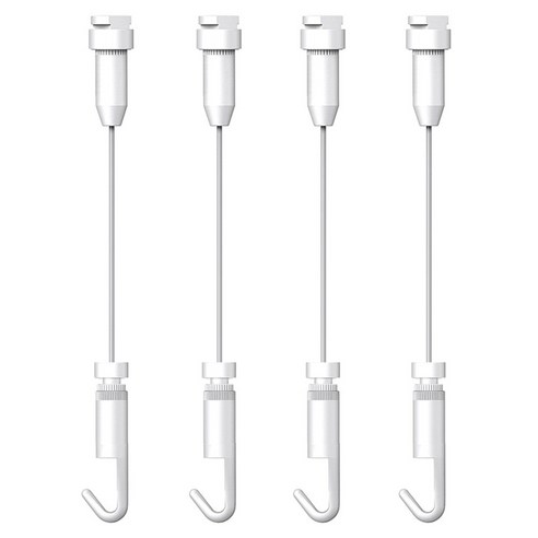 철물백화점 픽쳐앤걸이 원터치 천장 걸이, 화이트, 4개