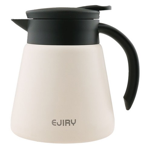 에지리 테이블팟 스텐 보온보냉 주전자, 1개, 0.6L, 프림아이보리