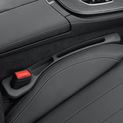 씨티알 자동차 틈새 쿠션 2종 세트, 블랙, 1세트