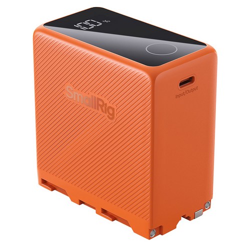 스몰리그 NP-F970 USB C 충전식 배터리, 4576(오렌지), 1개