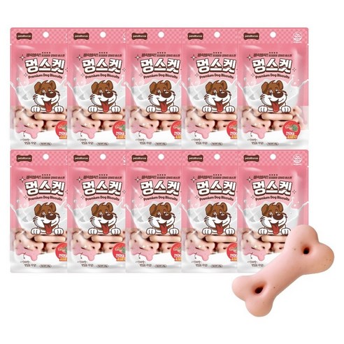멍스켓 강아지 비스켓, 10개, 40g, 혼합맛(연어/시금치)