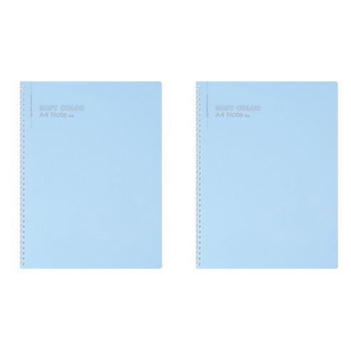 아이비스 컬러PP 스프링 노트 A4 SP 12772, 2개, 블루