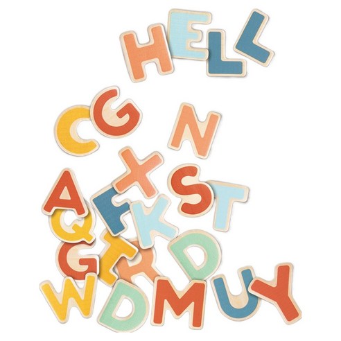 하페 원목알파벳자석 대문자, 혼합색상, 1개, 70피스