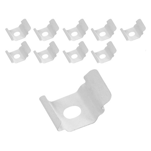 더원홈데코 커튼레일 스냅 브라켓 소 27 x 18 mm, 화이트, 10개