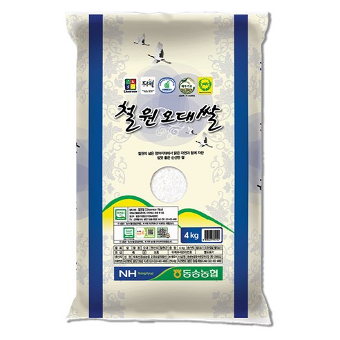 동송농협 두루웰 철원오대쌀 백미, 상, 4kg, 1개