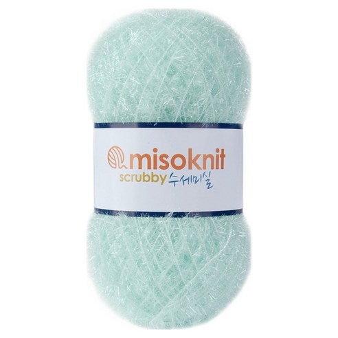 미소털실 펄 수세미실 80g, 43연민트, 1개