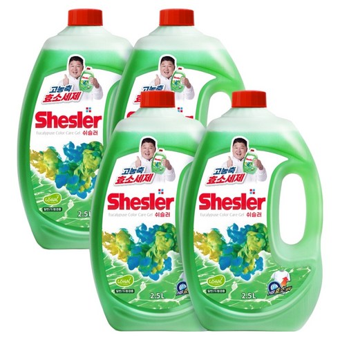 쉬슬러 액체세제 유칼립투스 본품, 2.5L, 4개