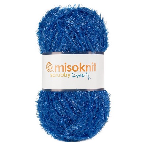 미소털실 펄 수세미실 80g, 16블루, 1개