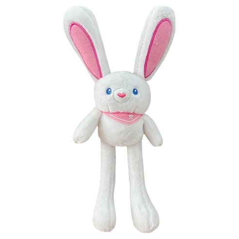 다다랜드 귀높이 조절가능한 변신 토끼 인형 버니 키링, 28cm, 화이트, 1개