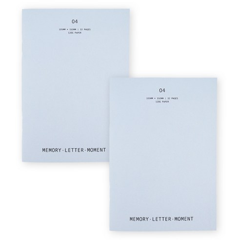 대시앤도트 인 에센스 미니 노트 04 기억편지순간, 스카이, 2개