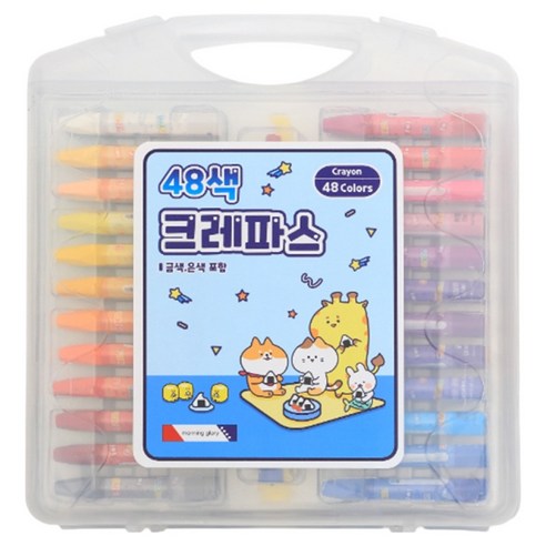 모닝글로리 크레파스 블루, 48색, 1개
