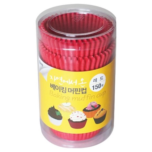 자연에서 온 베이킹 머핀컵 150p, 레드, 1개