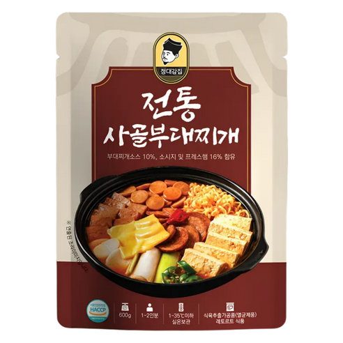 찬스푸드 정대감집 전통 사골 부대찌개 600g × 10개