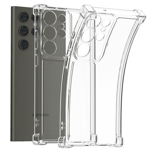 굿밸류 크리스탈 에어 젤리 쿠션 휴대폰 케이스 2p 갤럭시25울트라, 갤럭시25울트라, 색상, 투명 섬네일