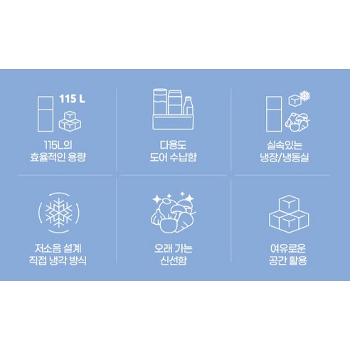 cuore 글라스 115L 2도어 냉장고 방문설치 이미지 4