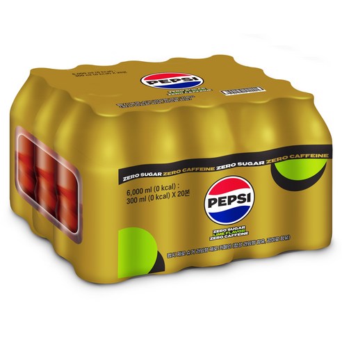 펩시 제로슈거 라임향 제로카페인 무라벨, 20개입, 300ml