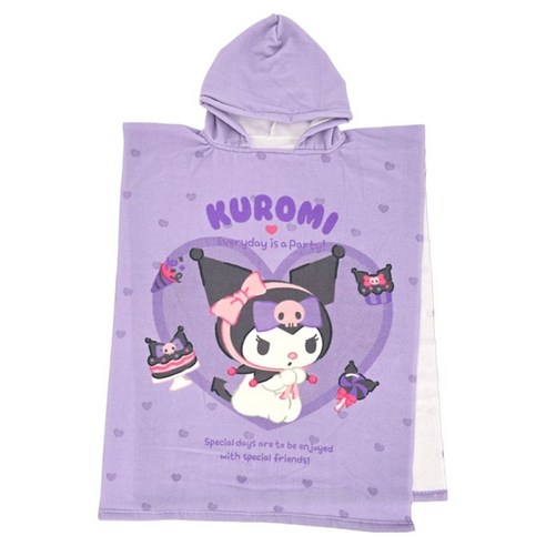 산리오 여아용 학생 쿠로미 큐트 후드 샤워가운 OCHKC60028