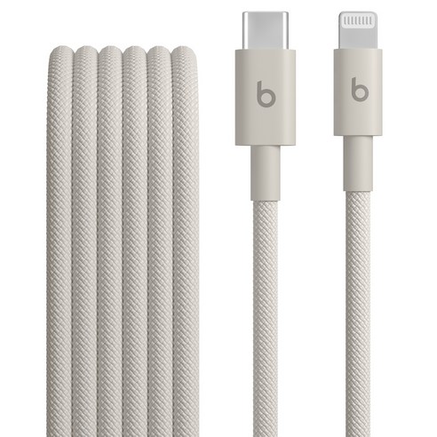 Apple C타입 to Lightning Beats 우븐 케이블, 러시 스톤, 1개, 1.5m