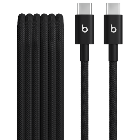 Apple C타입 to C타입 Beats 우븐 케이블, 1.5m, 볼트 블랙, 2개