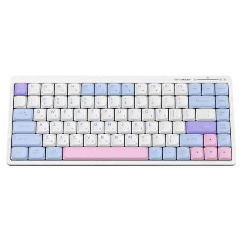 한성컴퓨터 OfficeMaster 3모드 저소음 펜타그래프 유무선 키보드, 코튼캔디, GK694 Cotton Candy, 제조사축