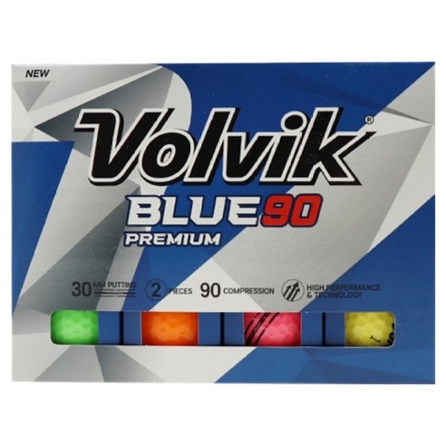 볼빅 25년 골프 BLUE90 3라인 골프볼 4종 x 3p 2피스, 컬러, 12개입, 1세트