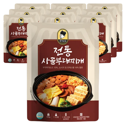 찬스푸드 정대감집 전통 사골부대찌개 600g × 10개