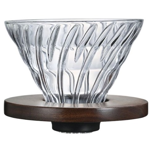 하리오 V60 글라스 드리퍼 월넛 VDG-02, 단품, 1개