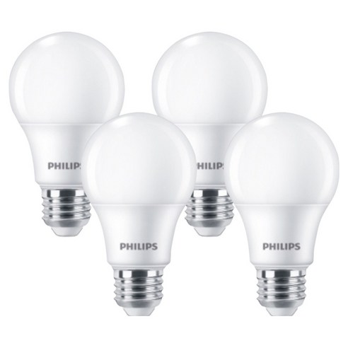 필립스 LED 벌브 8W 6500K 9290037761, 주광색, 4개