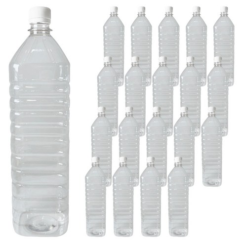 대경페트산업페트산업 생수 PET 용기 사각 GW 1.5L 20p + 흰색 캡 20p 세트, 1세트