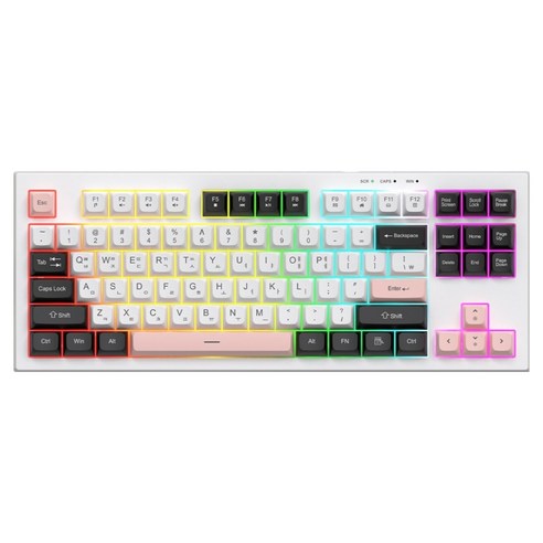 COX TKL 3TONE 멤브레인 유선 텐키리스 키보드, 올리비아, CMK87, 제조사축