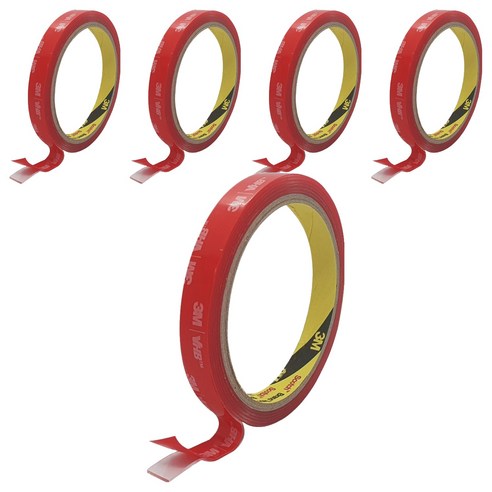 브이에이치비 쓰리엠 초강력 아크릴폼 투명 양면테이프 12mm x 1.5m, 5개