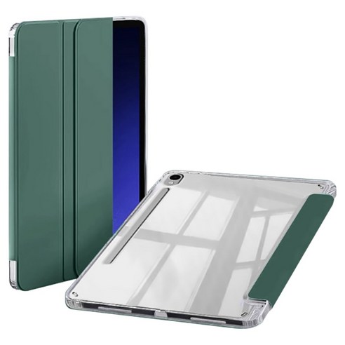 S펜 수납 클리어 커버 케이스 갤럭시탭S10LITE/S10FE/S9FE/S9 카키 CN-22 + 태블리스 S펜 수납 클리어 커버 케이스, 1개