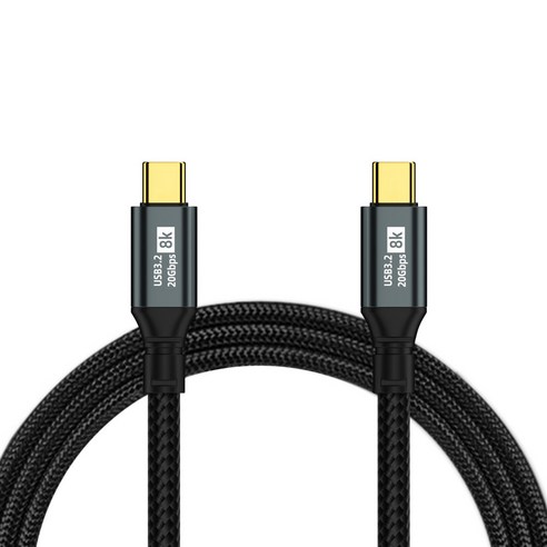 컴스마트 USB 3.2 Gen2 케이블 100w 8K 20Gbps PD 고속충전 JA298, 1개, 2m